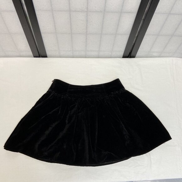 Velveteen Wide Waistband Poufy Gathered Mini Skirt Attached Shorts Skating Cheer - Picture 9 of 13